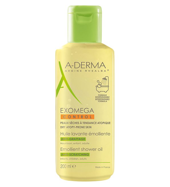 A-DERMA EXOMEGA HUILE LAVANTE ÉMOLLIENTE ANTI-GRATTAGE 200 ML