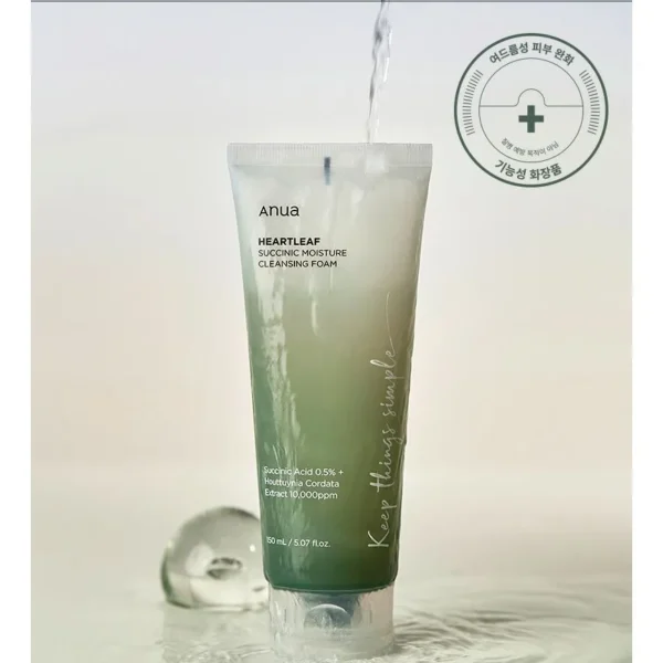 ANUA HEARTLEAF SUCCINIC MOISTURE CLEANSING FOAM 150ML