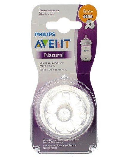AVENT 2 TÉTINES NATURAL 6M+