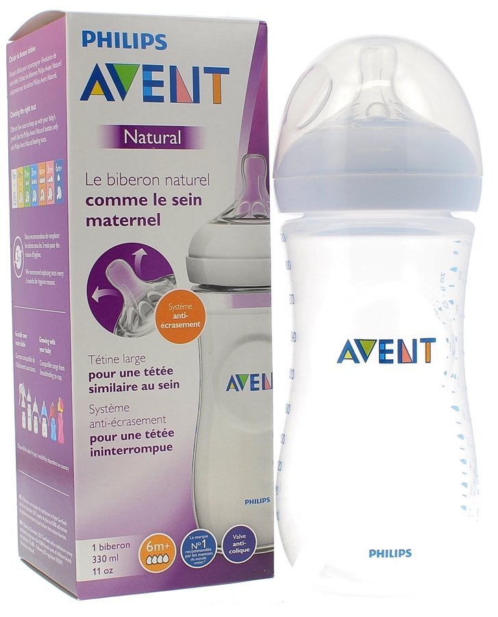 AVENT BIBERON NATURAL 6M+ 330ML