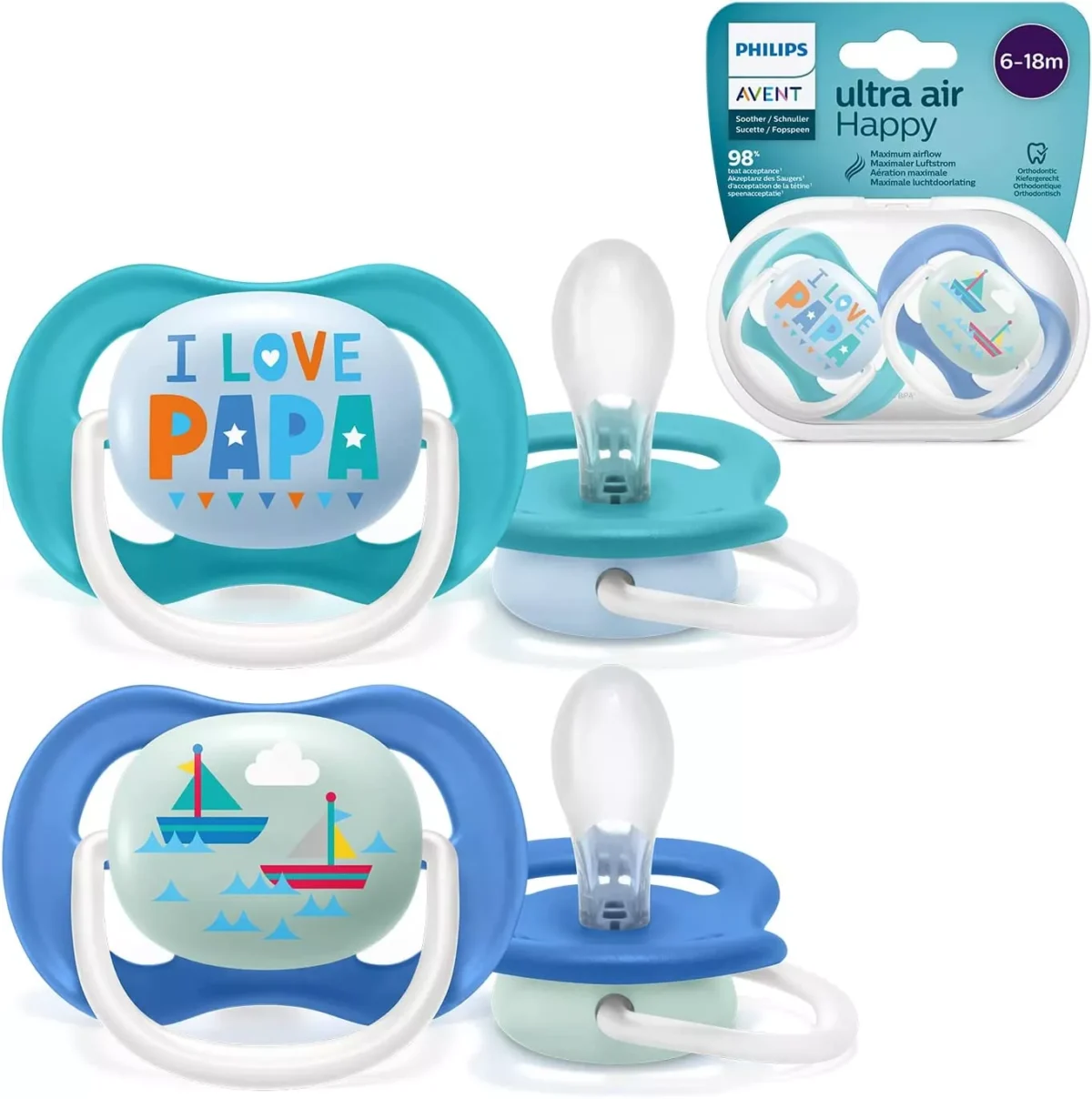 Avent Suc Ortho 6-18m Boy Scf080/03 Pap/boaT