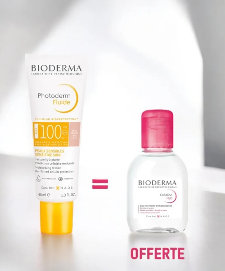 BIODERMA PACK PHOTODERM FLUIDE TRES CLAIRE SPF100+ SENSIBIO H2O 100ML