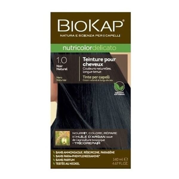 BIOKAP NUTRICOLOR DELICATO 1.0 NOIR NATUREL