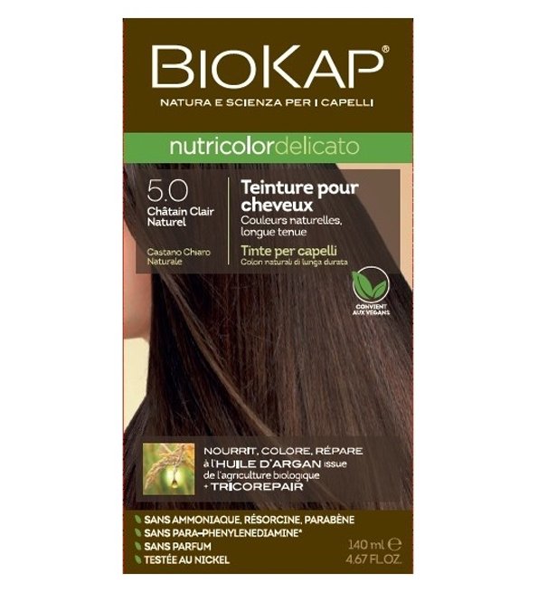 BIOKAP NUTRICOLOR DELICATO 5.0 CHÂTAIN CLAIR NATUREL