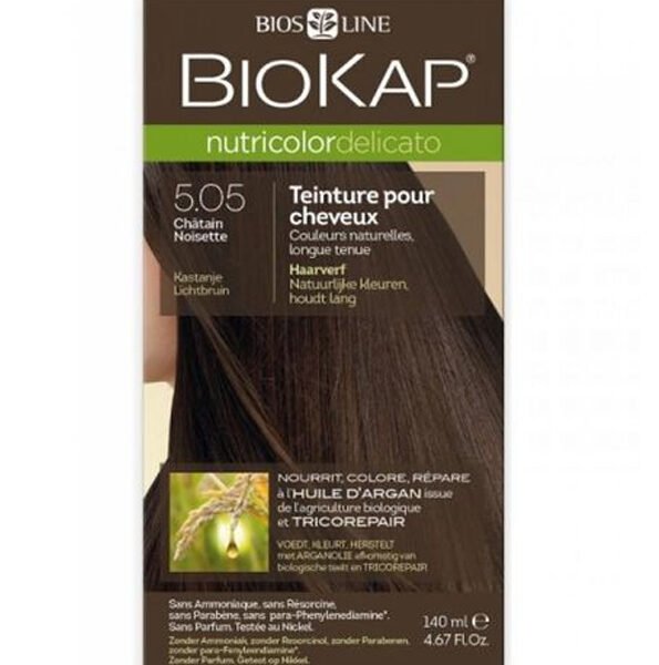 BIOKAP NUTRICOLOR DELICATO 5.05 CHÂTAIN NOISETTE