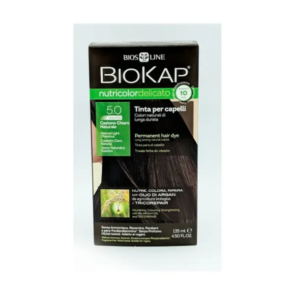 BIOKAP NUTRICOLOR DELICATO RAPID 5.0 CHATAIN CLAIR NATUREL