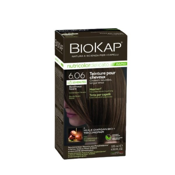 BIOKAP NUTRICOLOR DELICATO RAPID 6.06 BLOND FONCÉ HAVANE
