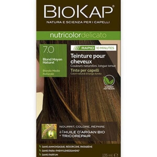 BIOKAP NUTRICOLOR DELICATO RAPID 7.0 BLOND MOYEN