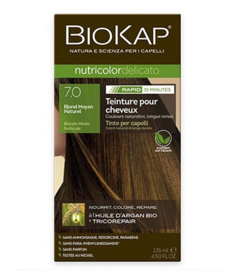 BIOKAP NUTRICOLOR DELICATO RAPID 7.0 BLOND MOYEN