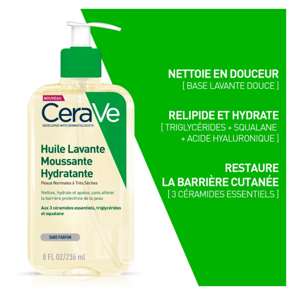CeraVe Huile Lavante Moussante Hydratante 236ML