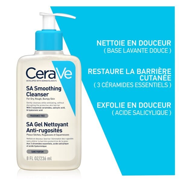 Cerave SA gel nettoyant anti-rugosites 236ml