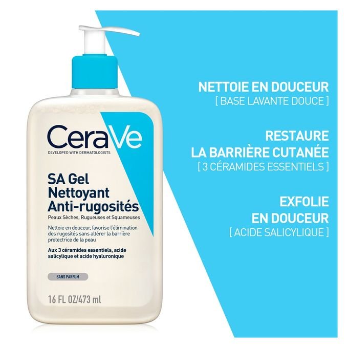 Cerave SA gel nettoyant anti-rugosites 473ML