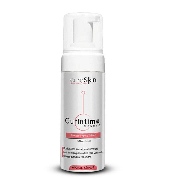 CURASKIN CURINTIME MOUSSE HYGIENE INTIME MUSC BLANC 150 ML
