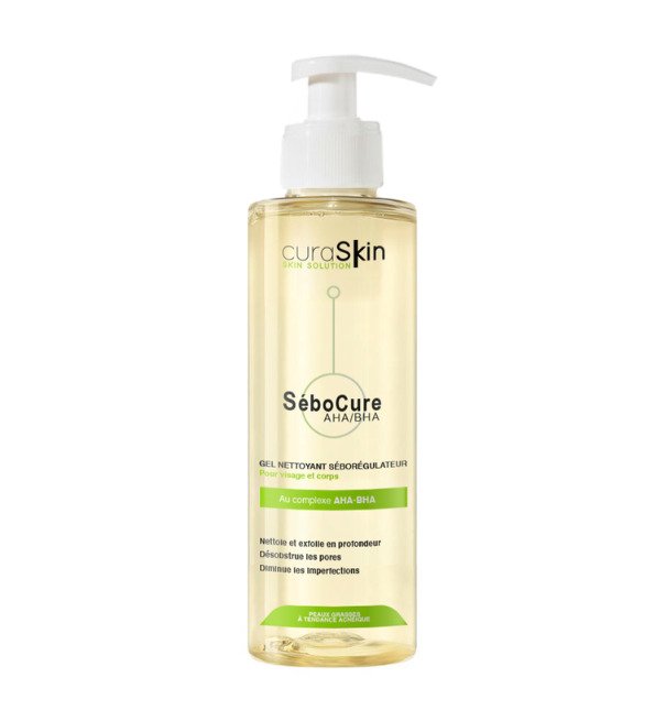 CURASKIN SEBOCURE AHA/BHA GEL NETTOYANT SEBOREGULATEUR