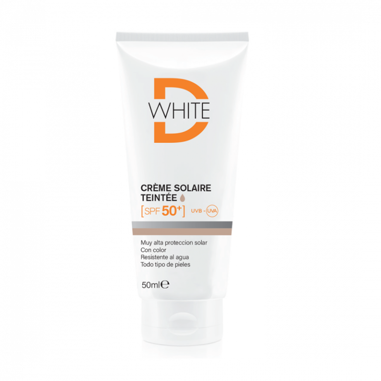 D WHITE CRÈME SOLAIRE TEINTE SPF50+ 50ML