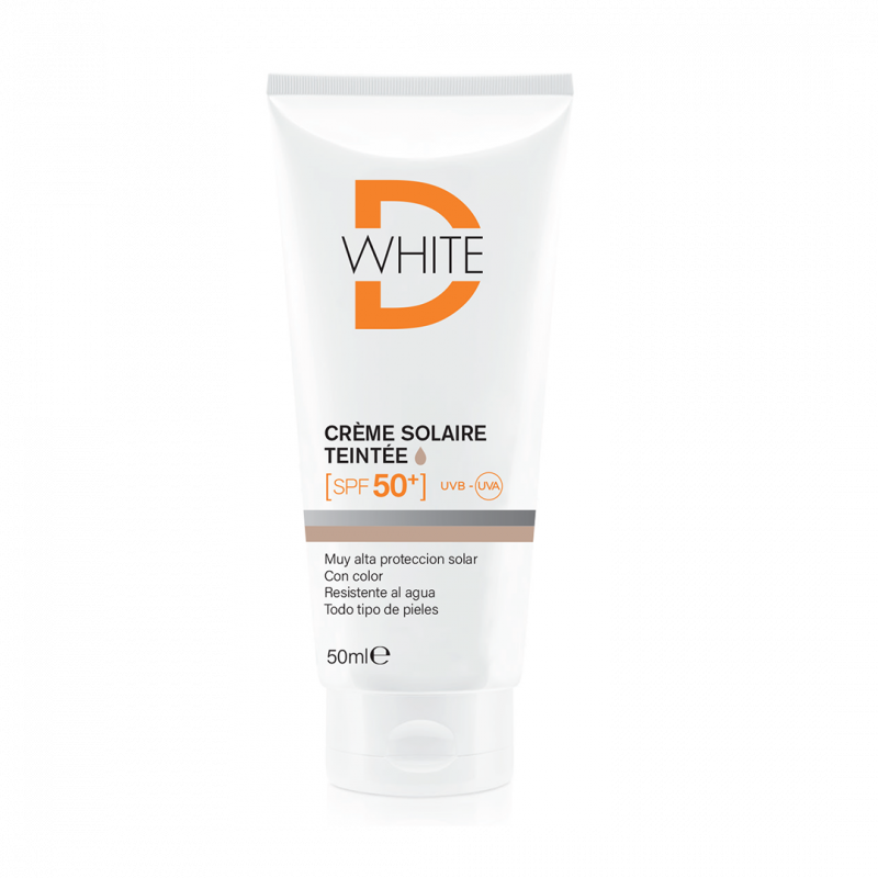 D WHITE CRÈME SOLAIRE TEINTE SPF50+ 50ML