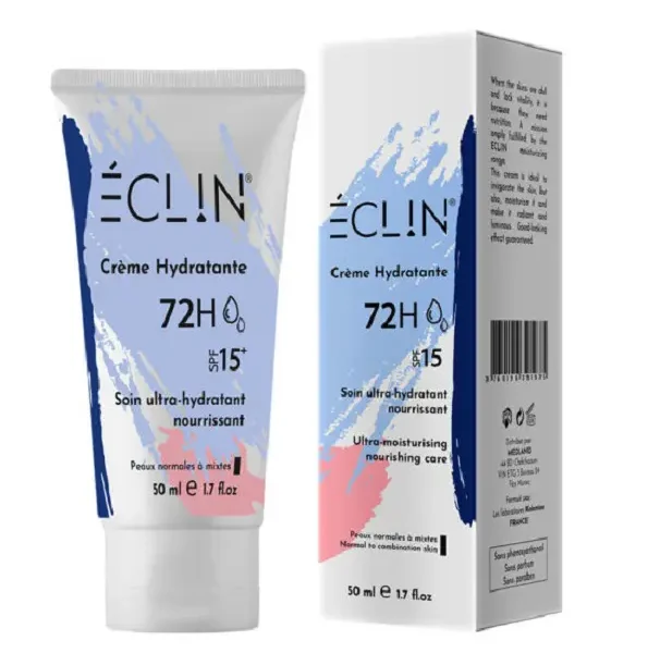 ECLIN CRÈME HYDRATANTE PS 72H SPF15 50ML
