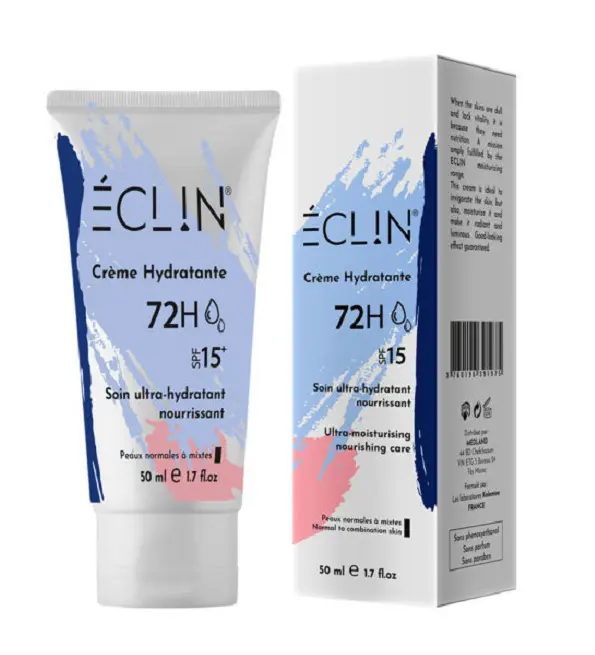 ECLIN CRÈME HYDRATANTE PS 72H SPF15 50ML