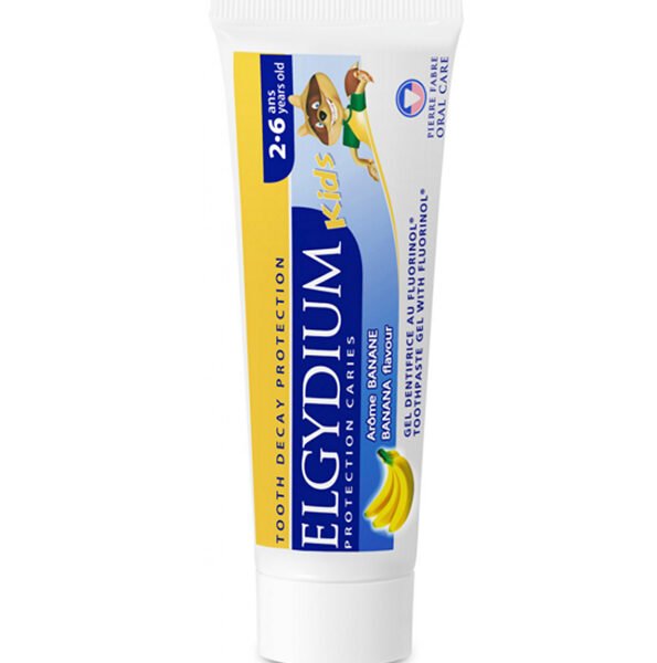 ELGYDIUM DENTIFRICE KIDS BANANE 2/6 50ML