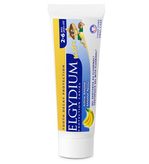ELGYDIUM DENTIFRICE KIDS BANANE 2/6 50ML