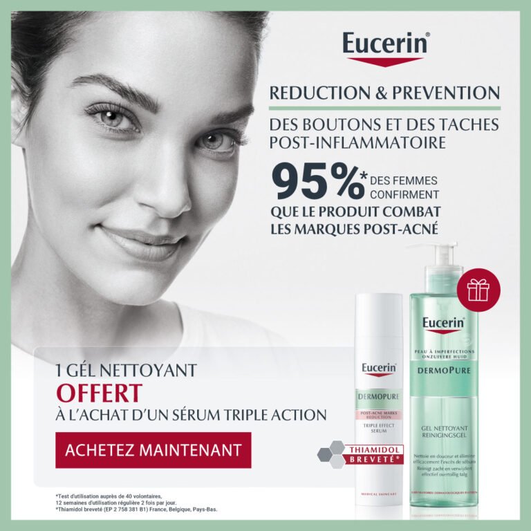 EUCERIN DERMO PURE TRIPLE EFFECT SERUM 40ML+ GEL NETTOYANT 200ML