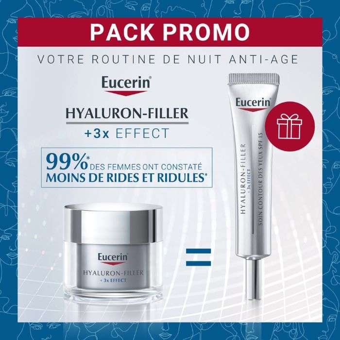 EUCERIN PACK PROMO HYALURON-FILLER NUIT + SOIN CONTOUR DES YEUX