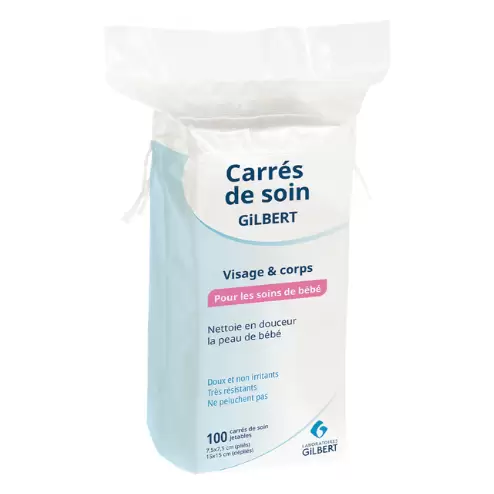 GILBERT CARRES DE SOIN 100 COTON CARRE