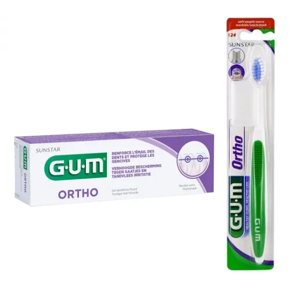 GUM DENT ORTHO 75ML+BAD ORTHONTIC 124 PACK