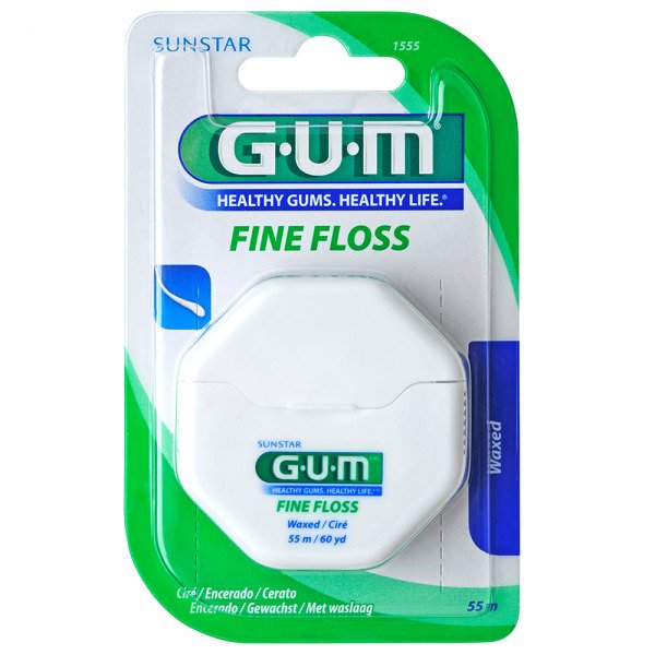 GUM FIL DENTAIRE FINE FLOSS CIRE 1555