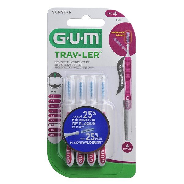 GUM MANCHE PAR 4 UNITÉS AVEC BROSSETTE 1612 ISO4