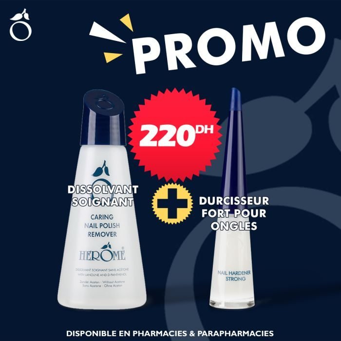 HEROME DUO PACK "DURCISSEUR" FORT POUR ONGLES+"DISSOLVANT"