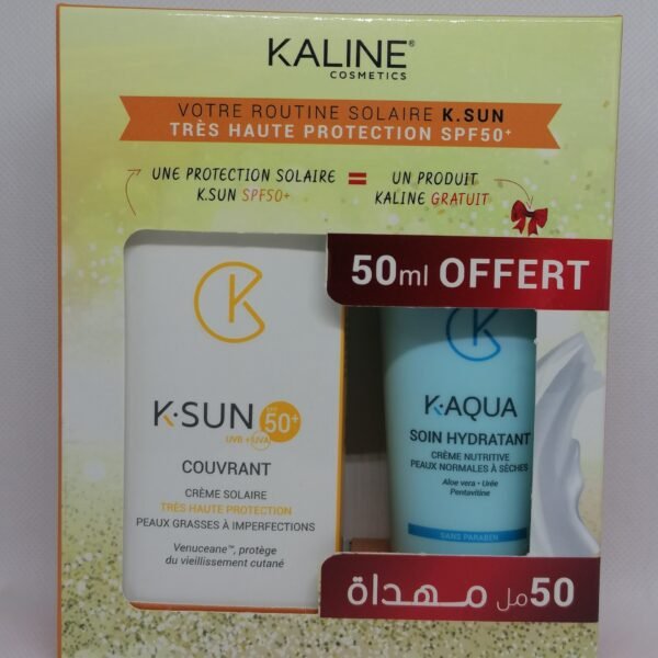 KALINE K-SUN ÉCRAN COUVRANT 50+ K-AQUA SOIN HYDRATANT PACK