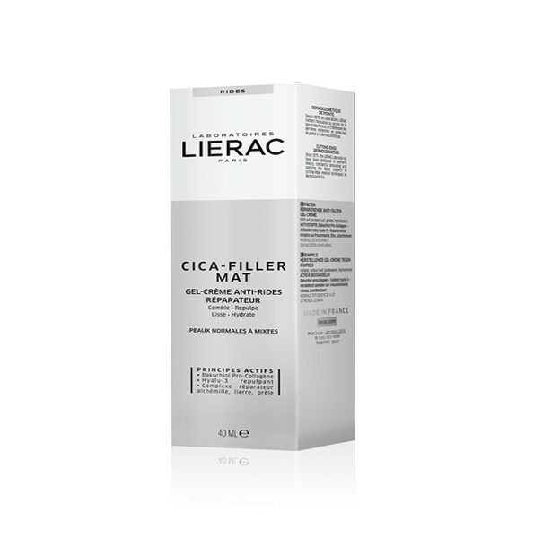 LIERAC CICA-FILLER MAT GEL-CRÈME ANTI-RIDES RÉPARATEUR 40 ML