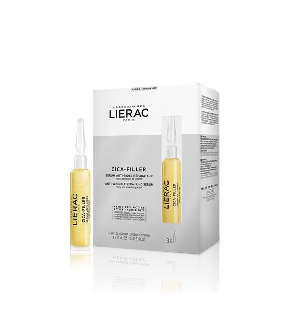 LIERAC CICA-FILLER SÉRUM ANTI-RIDES RÉPARATEUR 3 AMPOULES*10ML