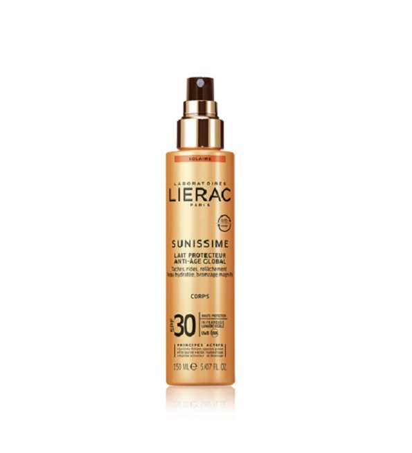 LIERAC SUNISSIME LAIT PROTECTEUR SPF30 ANTI-ÂGE GLOBAL CORPS 150ML