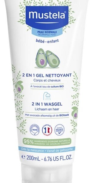 MUSTELA BÉBÉ GEL NETTOYANT 2 EN 1 200ML