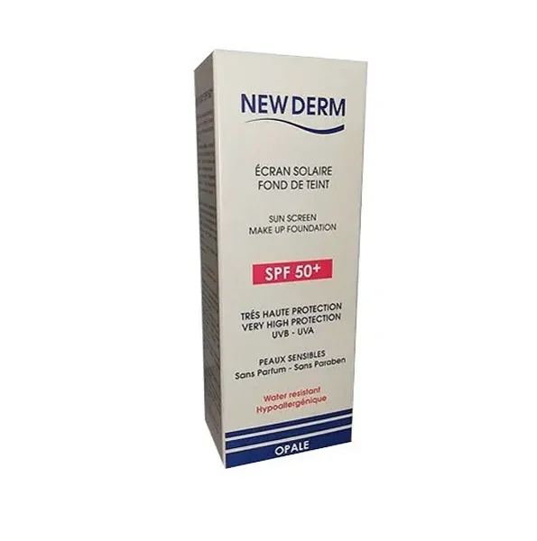 NEW DERM ECRAN SOLAIRE FOND DE TEINT SPF50+ OPALE