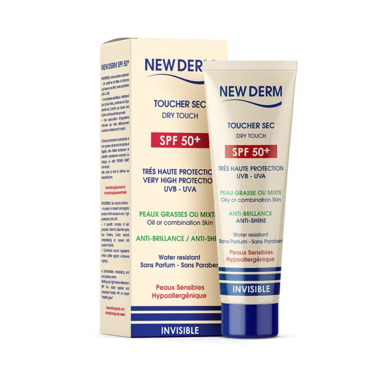 NEW DERM ÉCRAN SOLAIRE SPF50+ TOUCHER SEC INVISIBLE (PG) 50ML