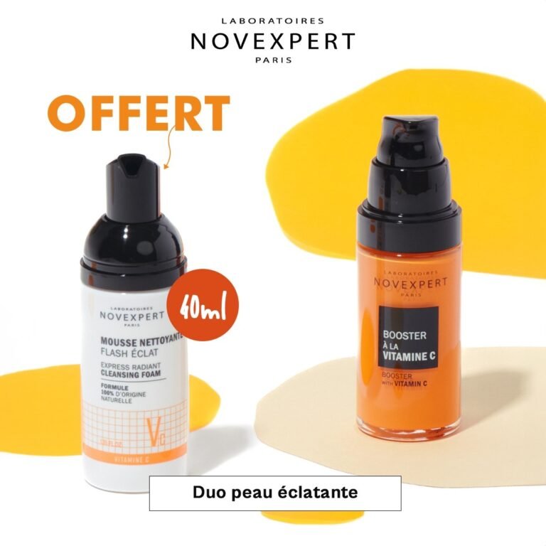 NOVEXEPERT PACK BOOSTER A LA VITAMINE C+ MINI MOUSSE NETTOYANT