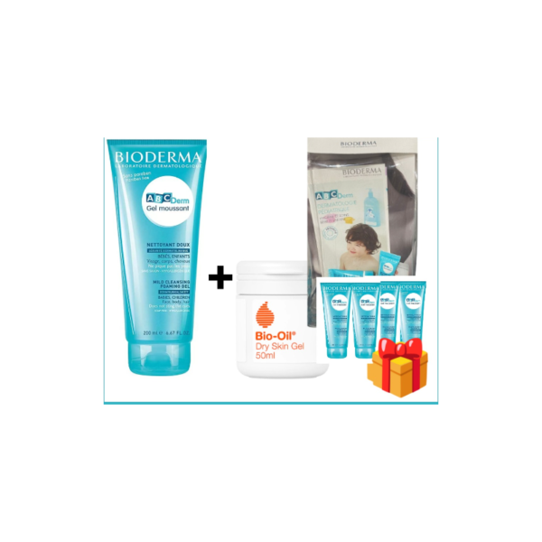 PACK BIODERMA ABCDERM GEL MOUSSANT + BIO-OIL DRY SKIN GEL 50ML