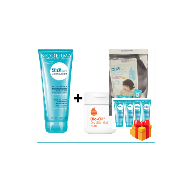 PACK BIODERMA ABCDERM GEL MOUSSANT + BIO-OIL DRY SKIN GEL 50ML
