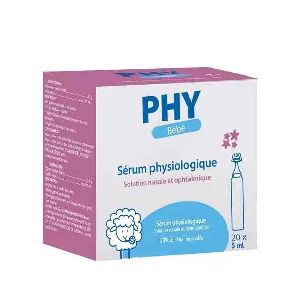 PHY SÉRUM PHYSIOLOGIQUE BTE 20*5ML