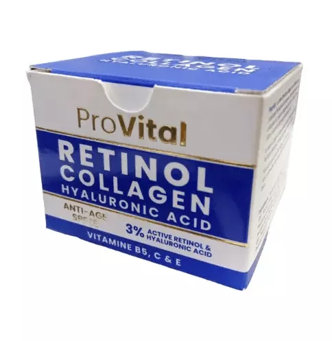 PROVITAL CREME RETINOL COLLAGEN HYALURONIC ACID ANTI AGE SPF15