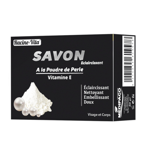 RACINE VITA SAVON ÉCLAIRCISSANT A LA POUDRE DE PERLE ET VITAMINE E 80GR