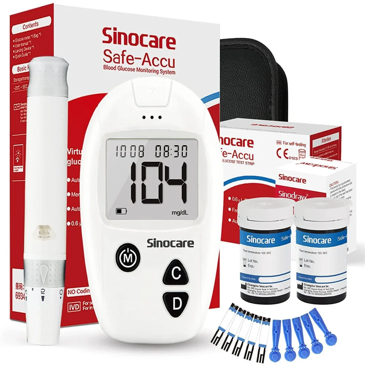 SINOCARE KIT LECTEUR GLYCEMIE