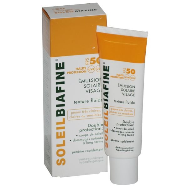 SOLEIL BIAFINE ÉMULSION SOLAIRE VISAGE SPF50