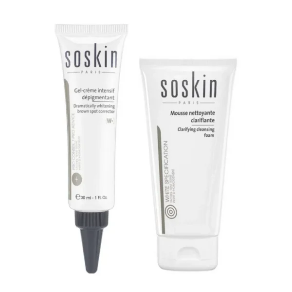 SOSKIN GEL-CREME INTENSIF DEPIGMENTANT + MOUSSE NEYYOYANTE CLARIFIANT 30ML