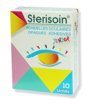 STERISOIN COMPRESSES OCULAIRES OPAQUES JUNIOR 10 UNITES