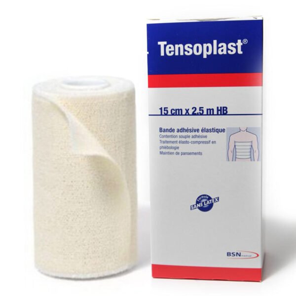 TENSOPLAST BANDE ADHÉSIVE ÉLASTIQUE 15CM x 2,5M