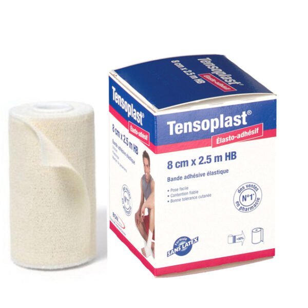 TENSOPLAST BANDE ADHÉSIVE ÉLASTIQUE 8CM x 2,5M